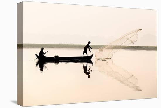 Fishermen on Taungthaman Lake in Dawn Mist-Lee Frost-Premier Image Canvas