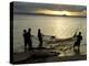 Fishermen Pulling in the Nets at Dawn, Ramena Beach, Diego Suarez, North Madagascar-Inaki Relanzon-Premier Image Canvas