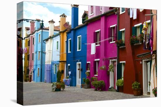 Fishermen's Colored Facade Houses, Burano, Venice, Veneto, Italy, Europe-Guy Thouvenin-Premier Image Canvas