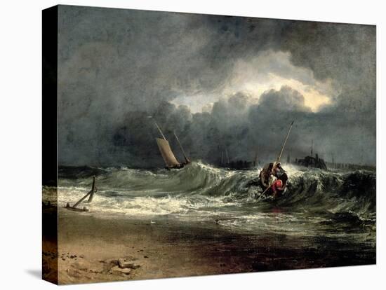 Fishermen Upon a Lee-Shore in Squally Weather-J. M. W. Turner-Premier Image Canvas