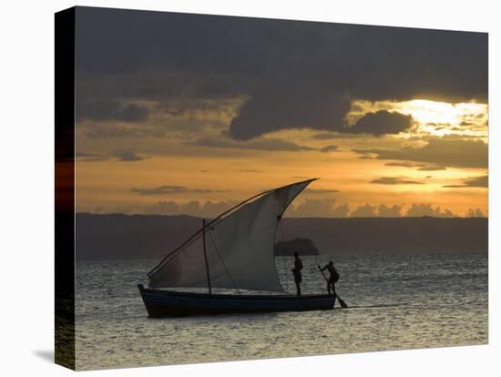 Fishing Boat at Dawn, Ramena Beach, Diego Suarez in North Madagascar-Inaki Relanzon-Premier Image Canvas