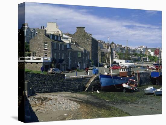 Fishing Boat Dried Out in the Old Harbour, Port St. Mary, Isle of Man, United Kingdom, Europe-Maxwell Duncan-Premier Image Canvas