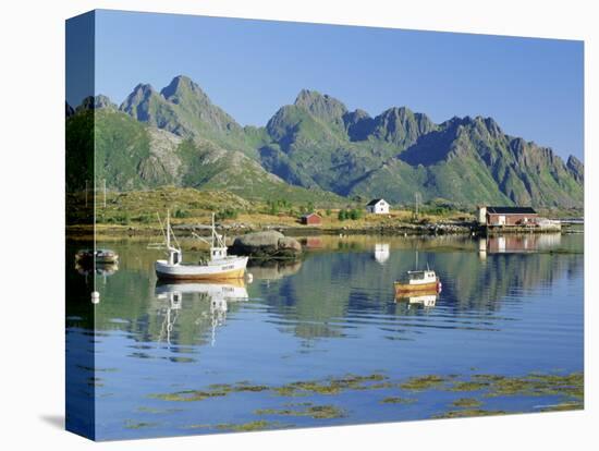 Fishing Boat in Austnesfjorden, Lofoten Islands, Nordland, Norway, Scandinavia, Europe-Gavin Hellier-Premier Image Canvas