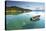 Fishing Boat in Lake Tahoe-null-Stretched Canvas