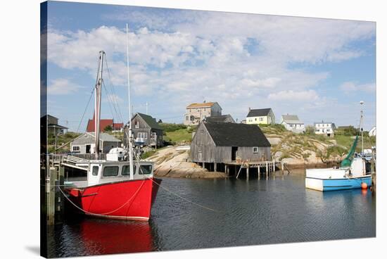 Fishing Boat in Peggy's Cove-null-Stretched Canvas