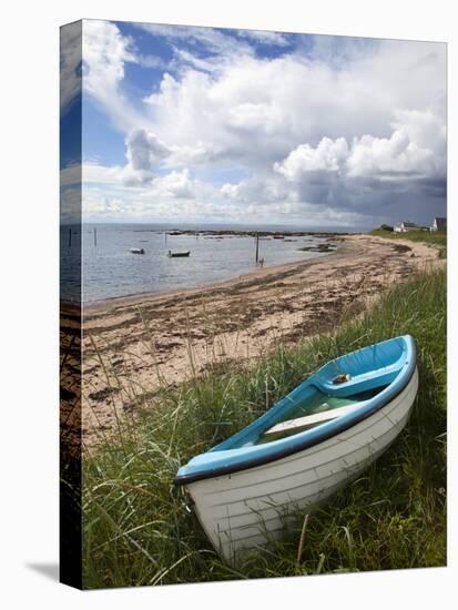 Fishing Boat on the Beach at Carnoustie, Angus, Scotland, United Kingdom, Europe-Mark Sunderland-Premier Image Canvas