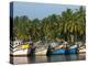 Fishing Boats Along the Backwaters, Near Alappuzha (Alleppey), Kerala, India, Asia-Stuart Black-Premier Image Canvas