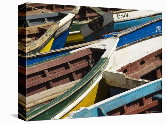Fishing Boats at the Port of Ponto Do Sol, Ribiera Grande, Santo Antao, Cape Verde Islands-R H Productions-Premier Image Canvas
