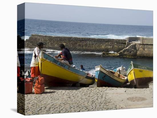 Fishing Boats at the Port of Ponto Do Sol, Ribiera Grande, Santo Antao, Cape Verde Islands-R H Productions-Premier Image Canvas