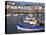 Fishing Boats in Harbour and Houses on Waterfront Beyond, Rosmeur, Douarnenez, Bretagne, France-Thouvenin Guy-Premier Image Canvas