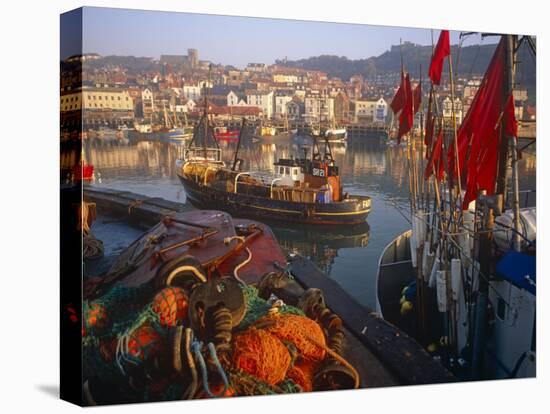 Fishing Boats in the Harbour, Whitby, North Yorkshire, England-Paul Harris-Premier Image Canvas
