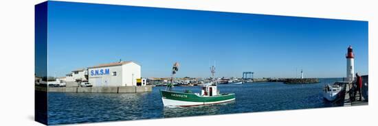 Fishing Boats in the Sea, La Cotiniere, Oleron, Charente-Maritime, Poitou-Charentes, France-null-Premier Image Canvas