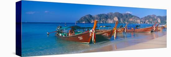 Fishing Boats in the Sea, Phi Phi Islands, Phuket Province, Thailand-null-Premier Image Canvas