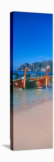 Fishing Boats in the Sea, Phi Phi Islands, Phuket Province, Thailand-null-Premier Image Canvas