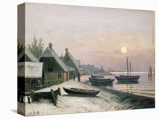 Fishing Boats in the Winter Sunlight-Anders Andersen-Lundby-Premier Image Canvas