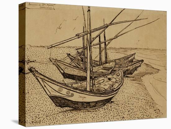 Fishing Boats on the Beach at Saints-Maries, c.1888-Vincent van Gogh-Premier Image Canvas