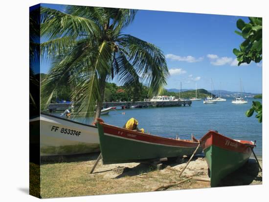 Fishing Boats Pulled Up onto the Beach at Trois Ilets Harbour, Martinique, West Indies-Richardson Rolf-Premier Image Canvas