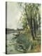 Fishing from a Punt-Arthur Walker Redgate-Premier Image Canvas