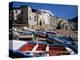 Fishing Harbour and Porta Pescara Beyond, Cefalu, Island of Sicily, Italy, Mediterranean-Julian Pottage-Premier Image Canvas