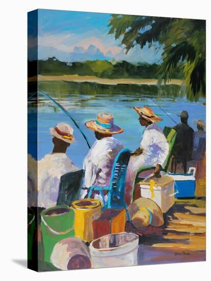 Fishing II-Jane Slivka-Stretched Canvas