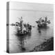 Fishing in Grand Canal in Soo-chow China Photograph - Soo-chow, China-Lantern Press-Stretched Canvas