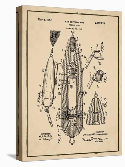 Fishing Lure, 1949-Antique-Bill Cannon-Stretched Canvas