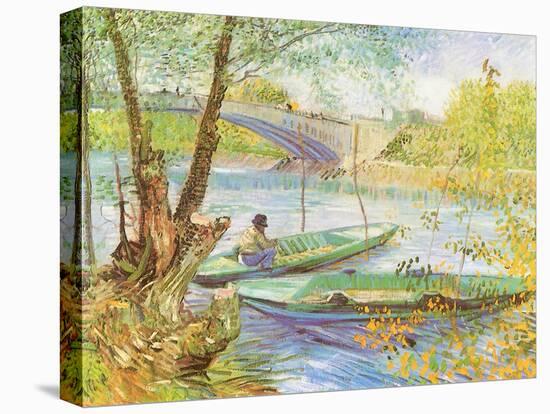 Fishing Near a Bridge, 1887-Vincent van Gogh-Premier Image Canvas