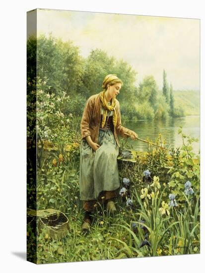 Fishing on a Spring Day-Daniel Ridgway Knight-Premier Image Canvas