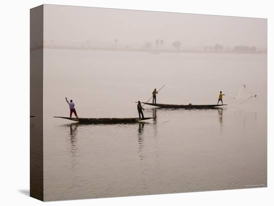 Fishing on the River Niger, Niger Inland Delta, Segou Region, Mali, West Africa, Africa-Gavin Hellier-Premier Image Canvas