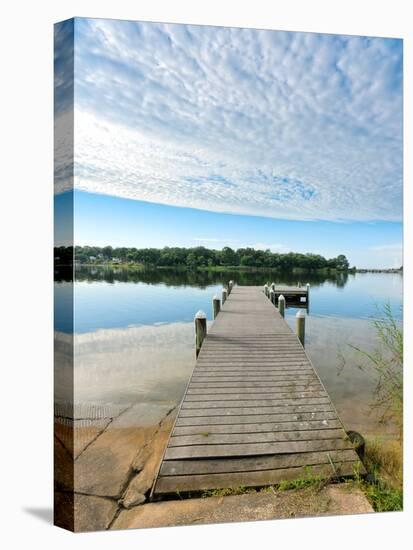 Fishing Pier and Boat Launch in Bayview Park on Bayou Texar in Pensacola, Florida in Early Morning-forestpath-Premier Image Canvas