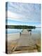 Fishing Pier and Boat Launch in Bayview Park on Bayou Texar in Pensacola, Florida in Early Morning-forestpath-Premier Image Canvas