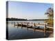 Fishing Pier and Boat Launch in Bayview Park on Bayou Texar in Pensacola, Florida in Early Morning-forestpath-Premier Image Canvas