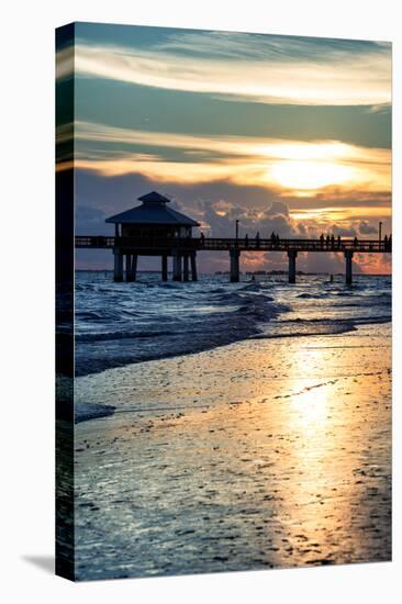 Fishing Pier Fort Myers Beach at Sunset-Philippe Hugonnard-Premier Image Canvas