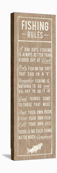 Fishing Rules-The Vintage Collection-Stretched Canvas