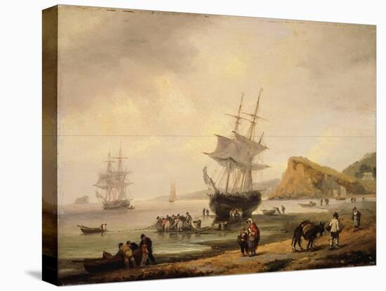 Fishing Scene, Teignmouth Beach and the Ness, 1831-Thomas Luny-Premier Image Canvas