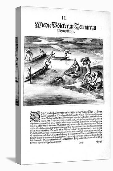 Fishing with Indians, 1606-Theodore de Bry-Premier Image Canvas