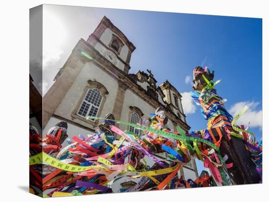 Fitas in front of the Nosso Senhor do Bonfim Church, Salvador, State of Bahia, Brazil, South Americ-Karol Kozlowski-Premier Image Canvas