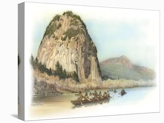Five Canoes of Corpsmen on the Columbia River-Roger Cooke-Premier Image Canvas