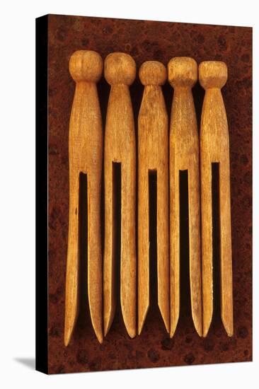 Five Clothes Pegs-Den Reader-Premier Image Canvas