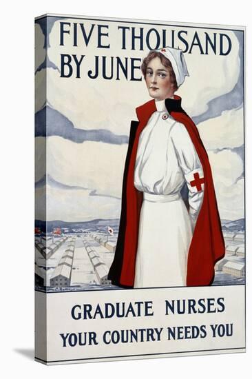 Five Thousand Nurses by June - Graduate Nurses Your Country Needs You Poster-Carl Rakeman-Premier Image Canvas