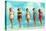 Five Women in Two-Piece Bathing Suits-null-Stretched Canvas