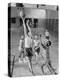 Five Young Boys Wearing Gym Clothes and Playing a Game of Basketball in the School Gym-null-Premier Image Canvas