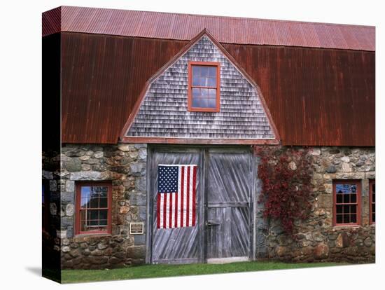 Flag Hanging on Barn Door-Owaki - Kulla-Premier Image Canvas