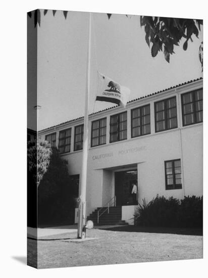 Flag of Republic of California Flying at Half Mast Following Plane Crash-Ralph Crane-Premier Image Canvas