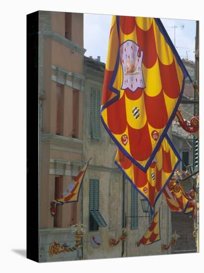 Flags and Lamps of the Chiocciola Contrada in the Via San Marco During the Palio, Siena, Italy-Ruth Tomlinson-Premier Image Canvas