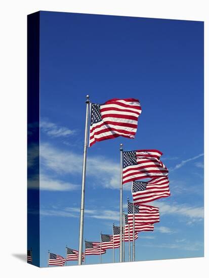 Flags at Washington Monument-David Papazian-Premier Image Canvas