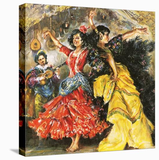 Flamenco Dancers-English School-Premier Image Canvas