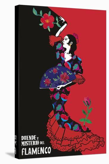 Flamenco Graphic-Emilie Ramon-Stretched Canvas