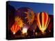 Flames Light up the Evening as Hot Air Balloonists Participate-null-Premier Image Canvas