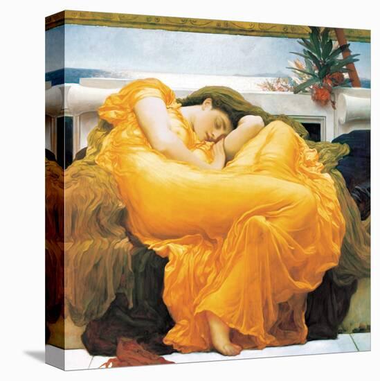 Flaming June-Frederick Leighton-Stretched Canvas